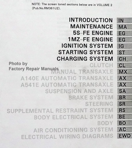 1994 Toyota Camry Factory Service Manual